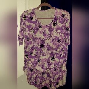 Torrid Purple Tie-Dye Tangled Theme T-shirt